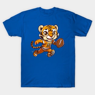 Cute Baby Tiger American Football T-Shirt